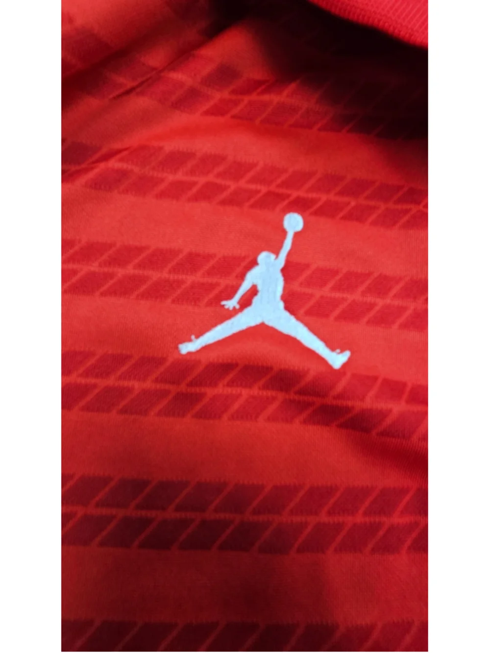 Jordan Dri-FIT Polo Shirt Mens Large Red Striped Jumpman Golf Performance